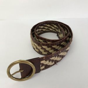 Bonded Leather Woven Belt. Size L
